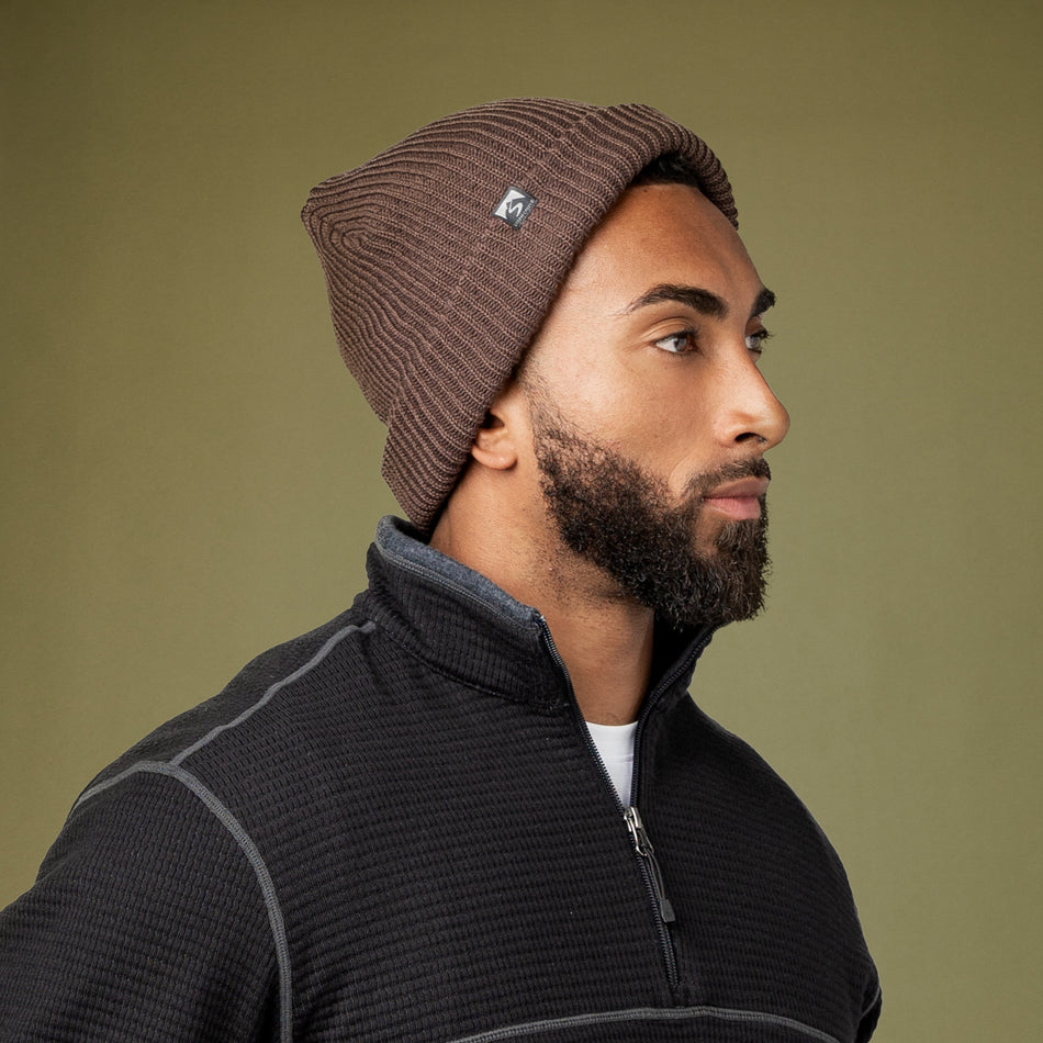 Unisex Bonfire Knit Folded Beanie