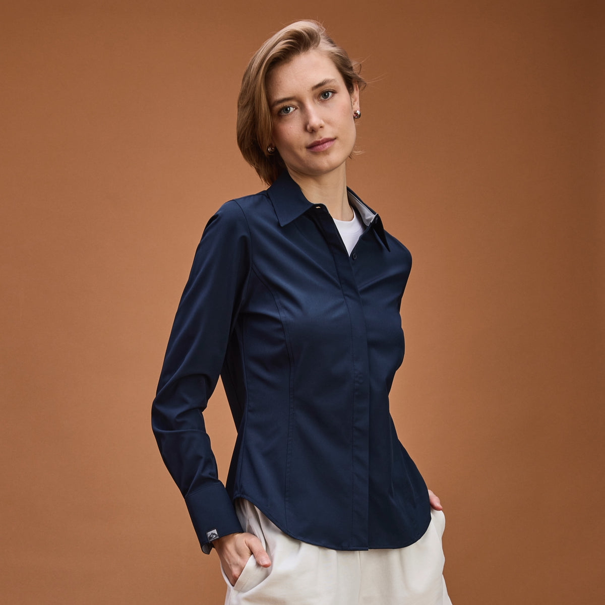 Women's Executive 4-Way Stretch Solid Button Up Storm Creek Distributor Site Women's Executive 4-Way Stretch Solid Button Up Storm Creek Distributor Site
