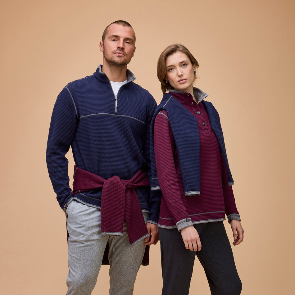 Men's Maverick Waffle Knit Quarter Zip