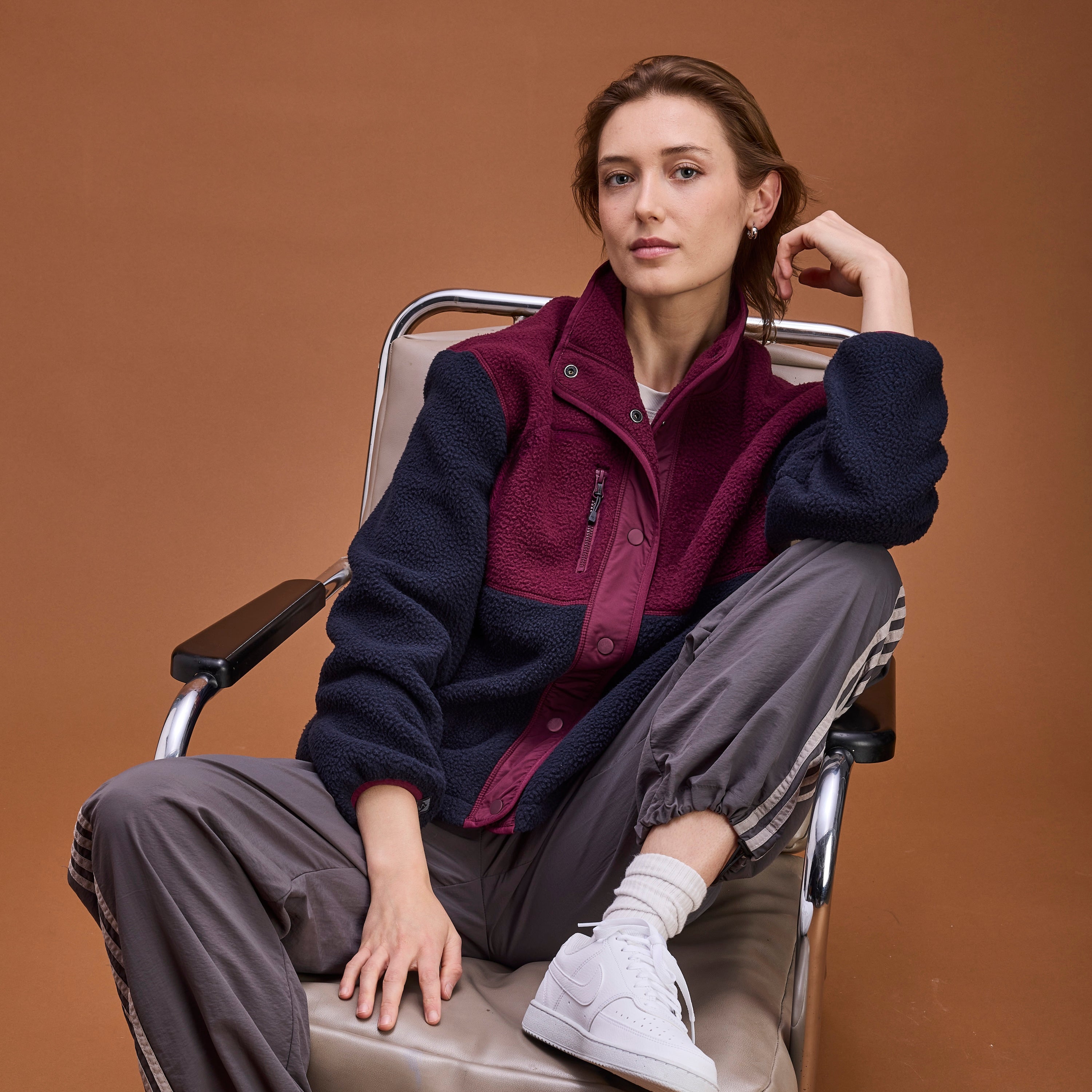 Women's Warm Up Colorblock Sherpa Fleece Jacket – Storm Creek