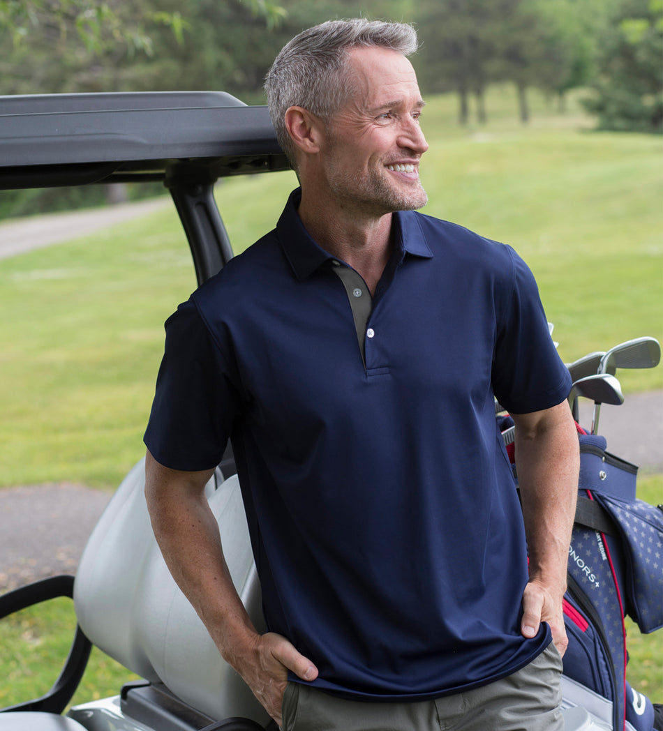 Men's Visionary II Solid Short Sleeve Polo - SALE