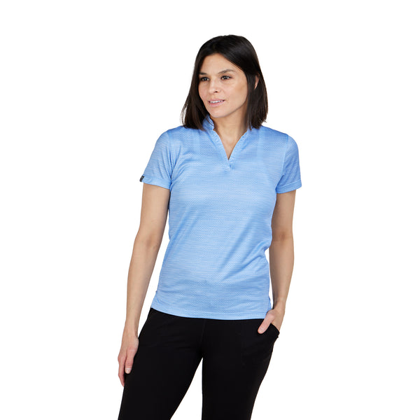 Women's Unwinder Printed Bamboo Short Sleeve Polo - SALE